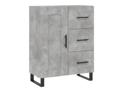 Aparador gris hormigón 69,5x34x90 cm madera de ingeniería