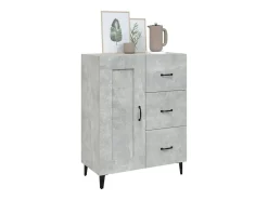 Aparador Gris Hormigón 69,5x34x90 cm Madera de Ingeniería