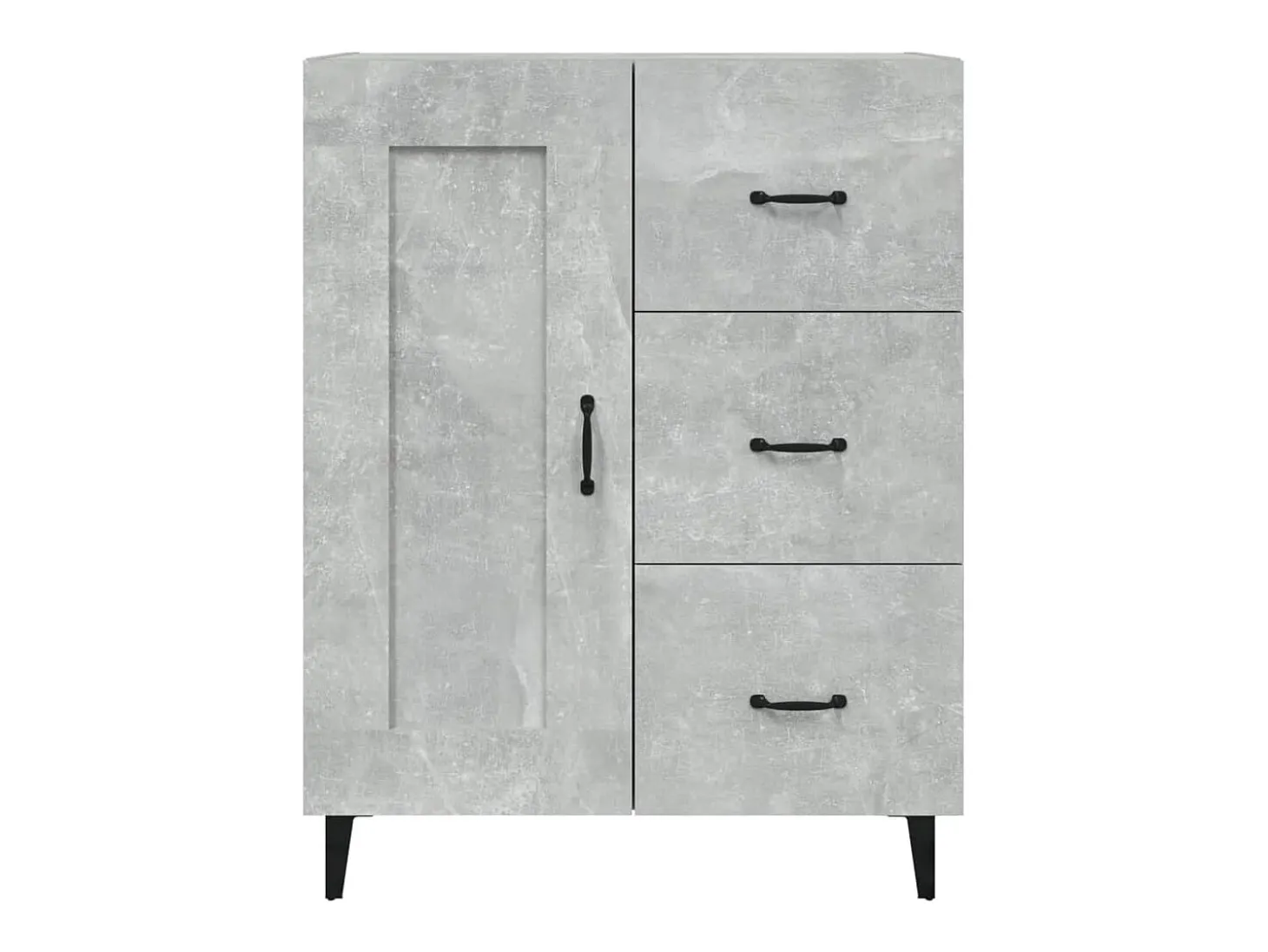 Aparador Gris Hormigón 69,5x34x90 cm Madera de Ingeniería