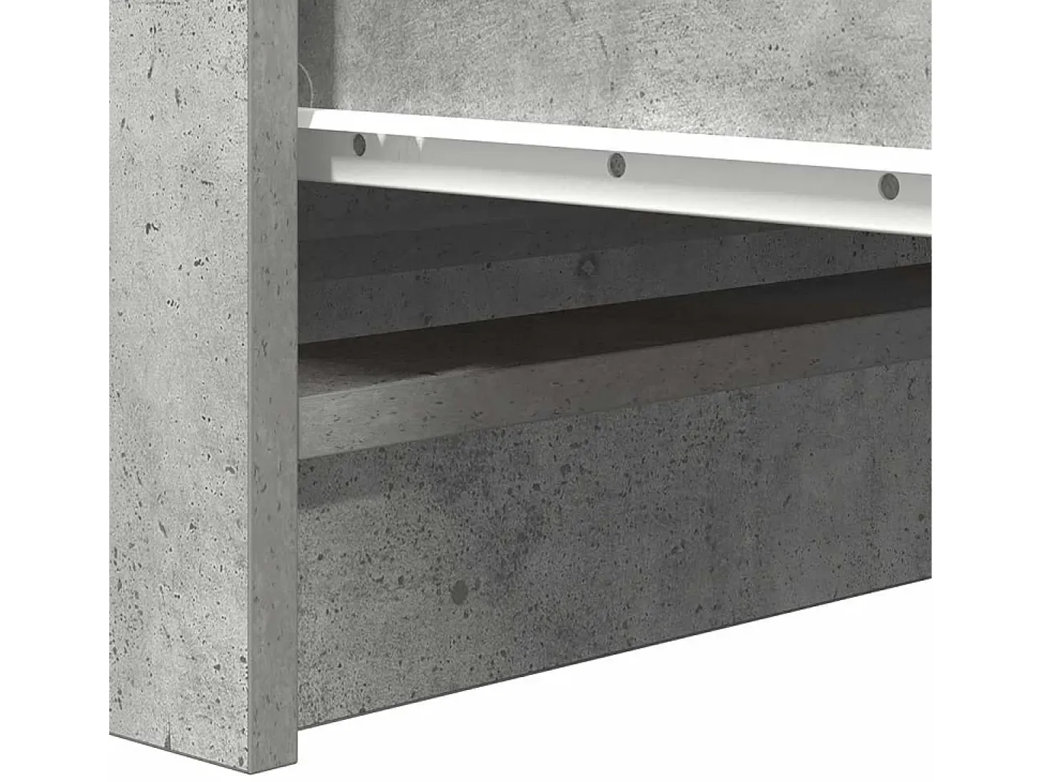 Aparador gris hormigón 37,5x35x76 cm madera de ingeniería