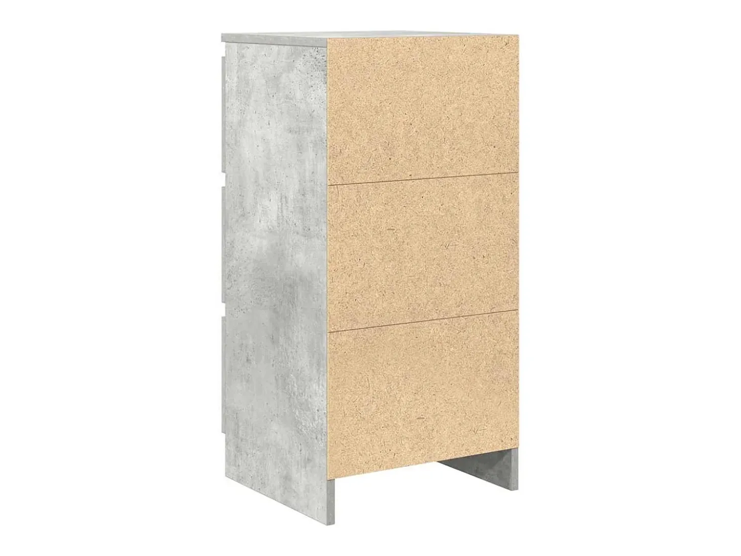 Aparador gris hormigón 37,5x35x76 cm madera de ingeniería