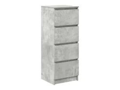 Aparador gris hormigón 37,5x35x99 cm madera de ingeniería