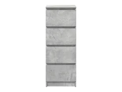 Aparador gris hormigón 37,5x35x99 cm madera de ingeniería