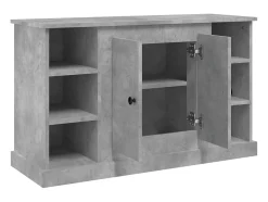 Aparador Gris Hormigón 100x35,5x60 cm Madera de Ingeniería