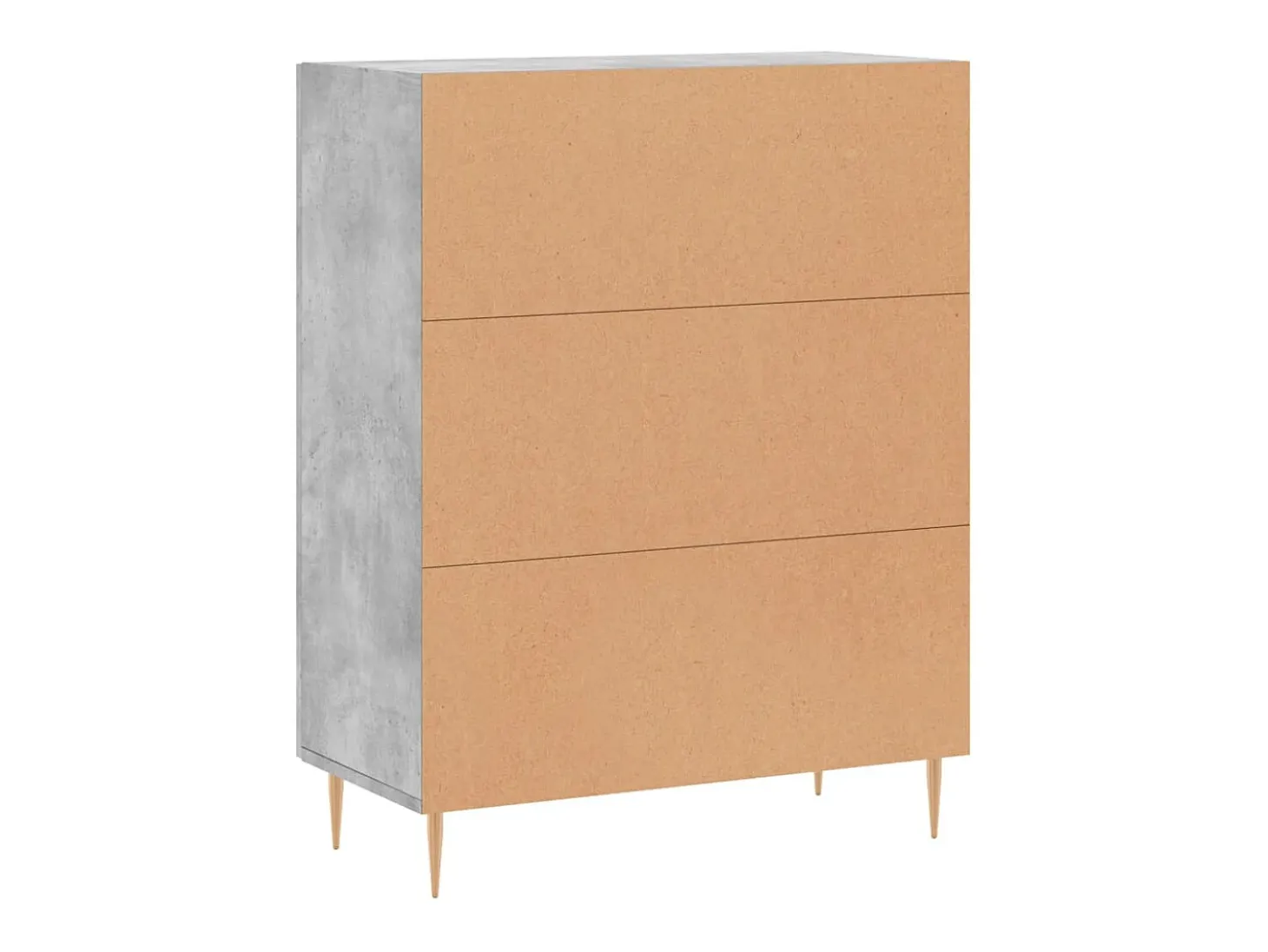 Aparador gris hormigón 69,5x34x90 cm madera de ingeniería