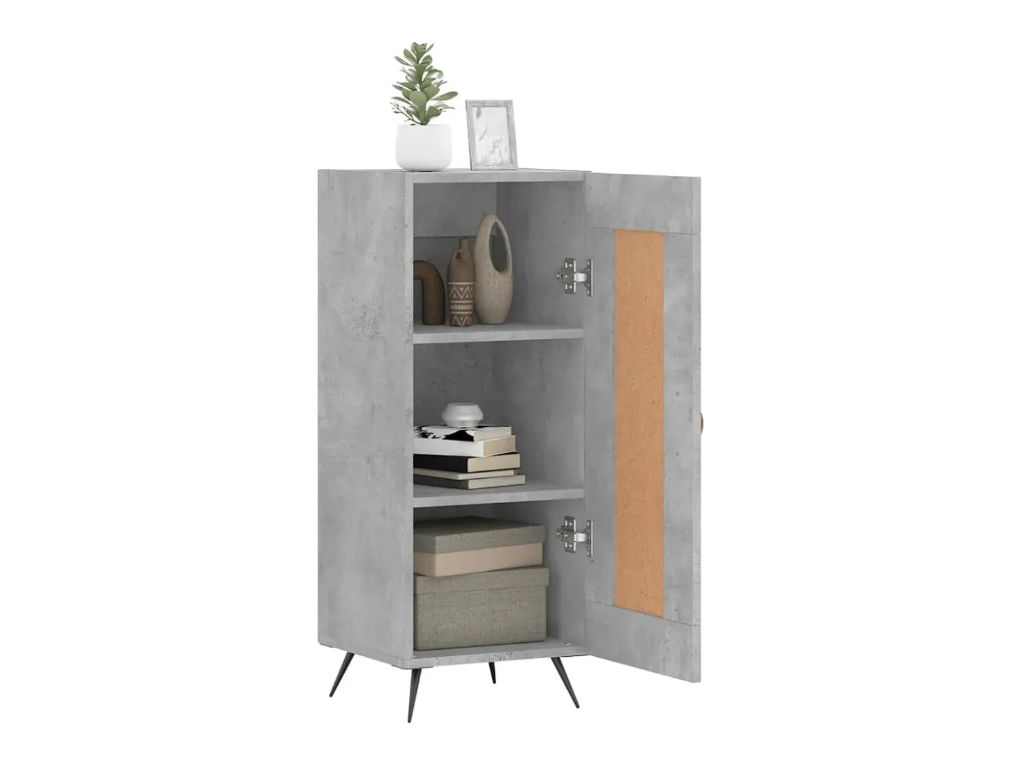 Aparador Gris Hormigón 34,5x34x90 cm Madera de Ingeniería