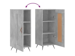 Aparador Gris Hormigón 34,5x34x90 cm Madera de Ingeniería