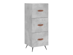 Aparador Gris Hormigón 34,5x34x90 cm Madera de Ingeniería