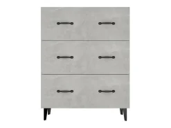 Aparador gris hormigón 69,5x34x90 cm madera de ingeniería