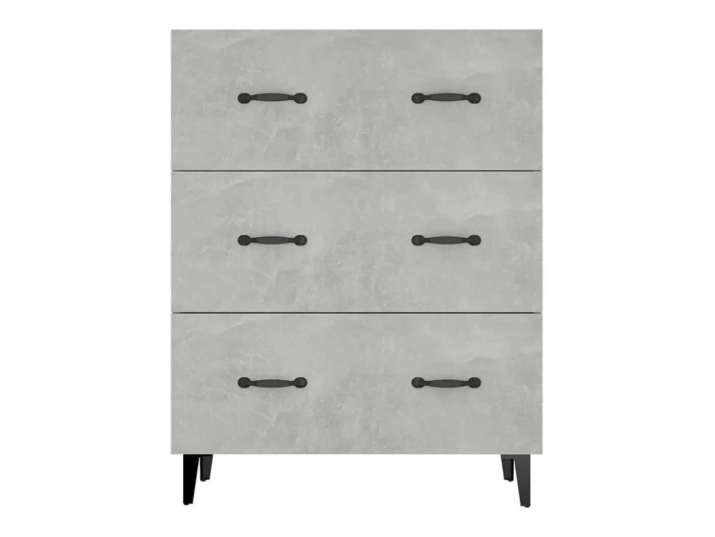 Aparador gris hormigón 69,5x34x90 cm madera de ingeniería