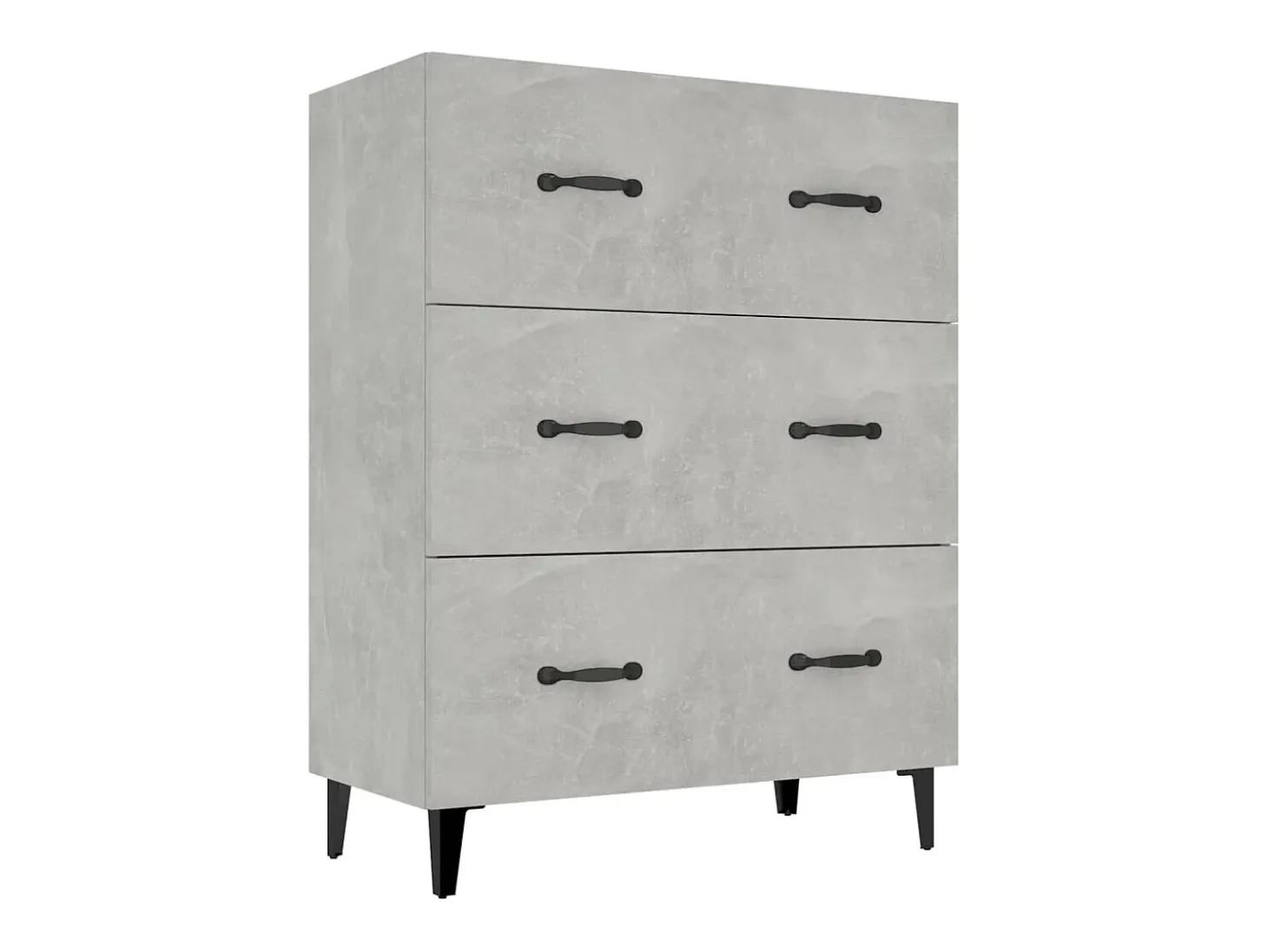 Aparador gris hormigón 69,5x34x90 cm madera de ingeniería