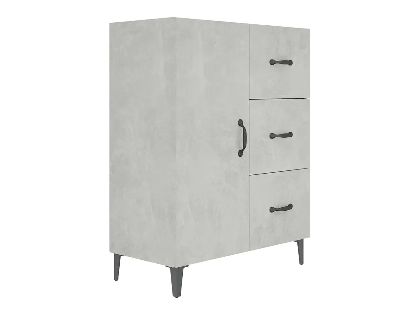 Aparador gris hormigón 69,5x34x90 cm madera de ingeniería