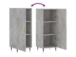 Aparador Gris Hormigón 34,5x34x90 cm Madera de Ingeniería