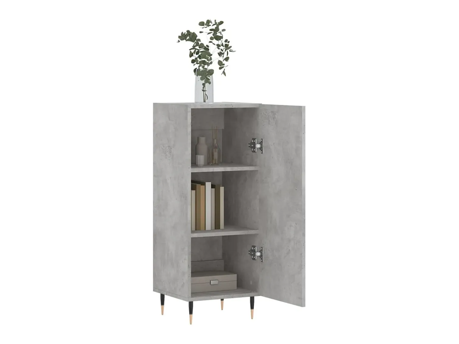Aparador Gris Hormigón 34,5x34x90 cm Madera de Ingeniería