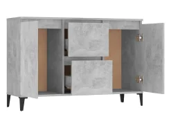 Aparador gris hormigón 104x35x70 cm madera de ingeniería