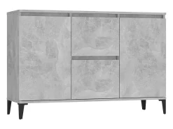Aparador gris hormigón 104x35x70 cm madera de ingeniería