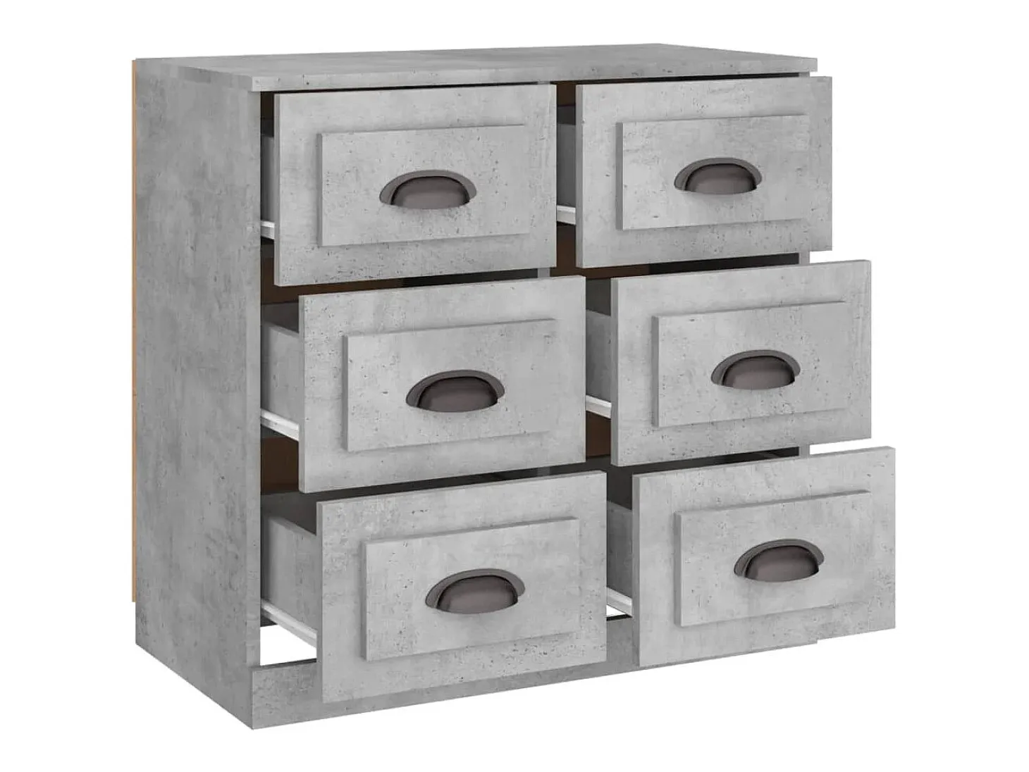 Aparador gris hormigón 70x35,5x67,5 cm madera de ingeniería