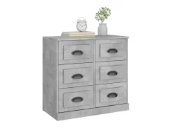 Aparador gris hormigón 70x35,5x67,5 cm madera de ingeniería