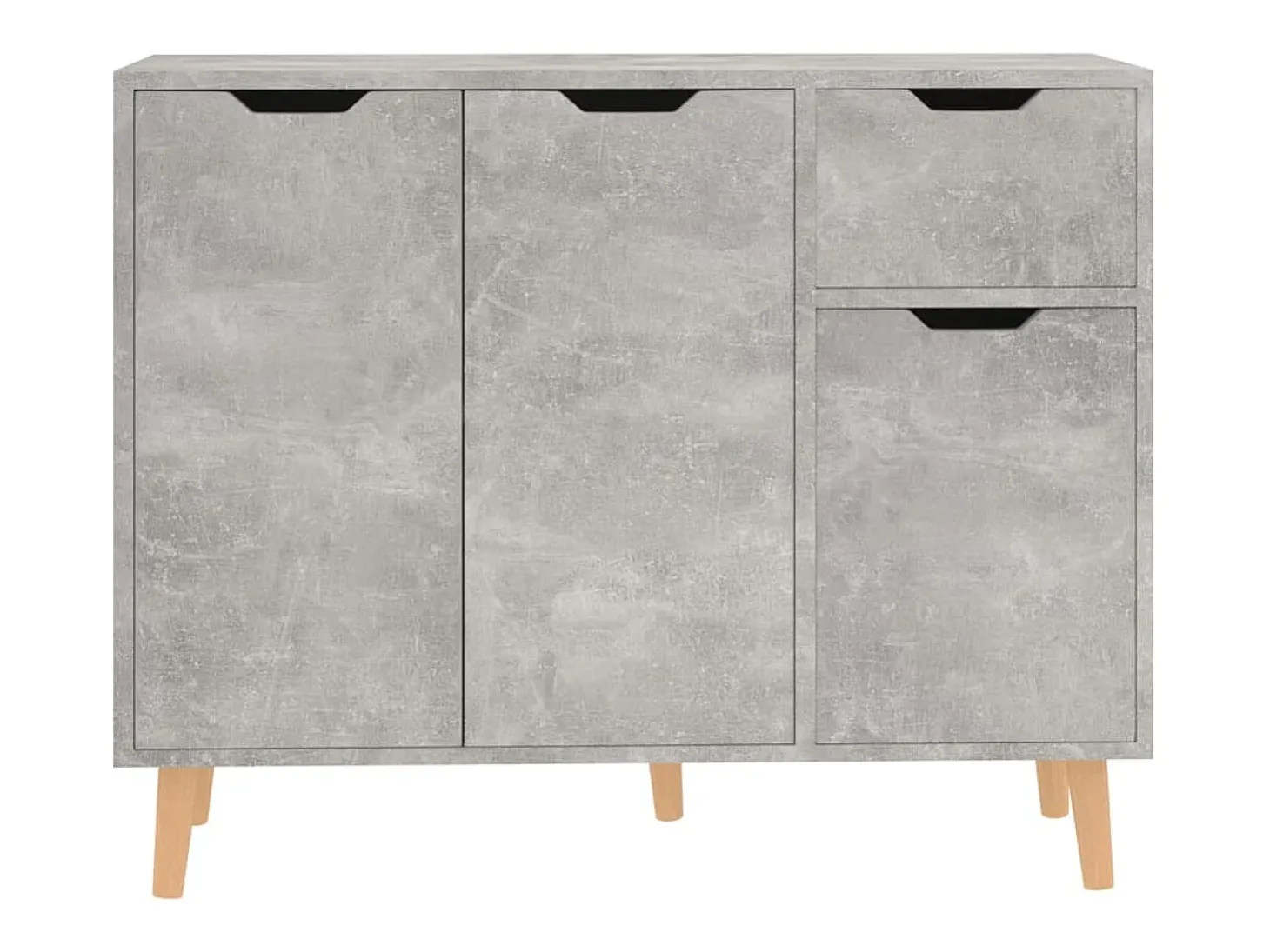 Aparador gris hormigón 90x30x72 cm madera de ingeniería