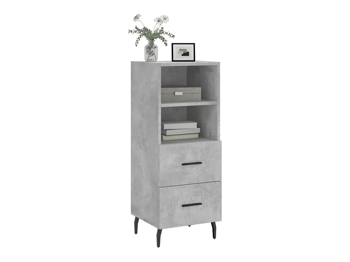 Aparador Gris Hormigón 34,5x34x90 cm Madera de Ingeniería
