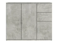 Aparador Gris Hormigón 91x29,5x75 cm Madera de Ingeniería