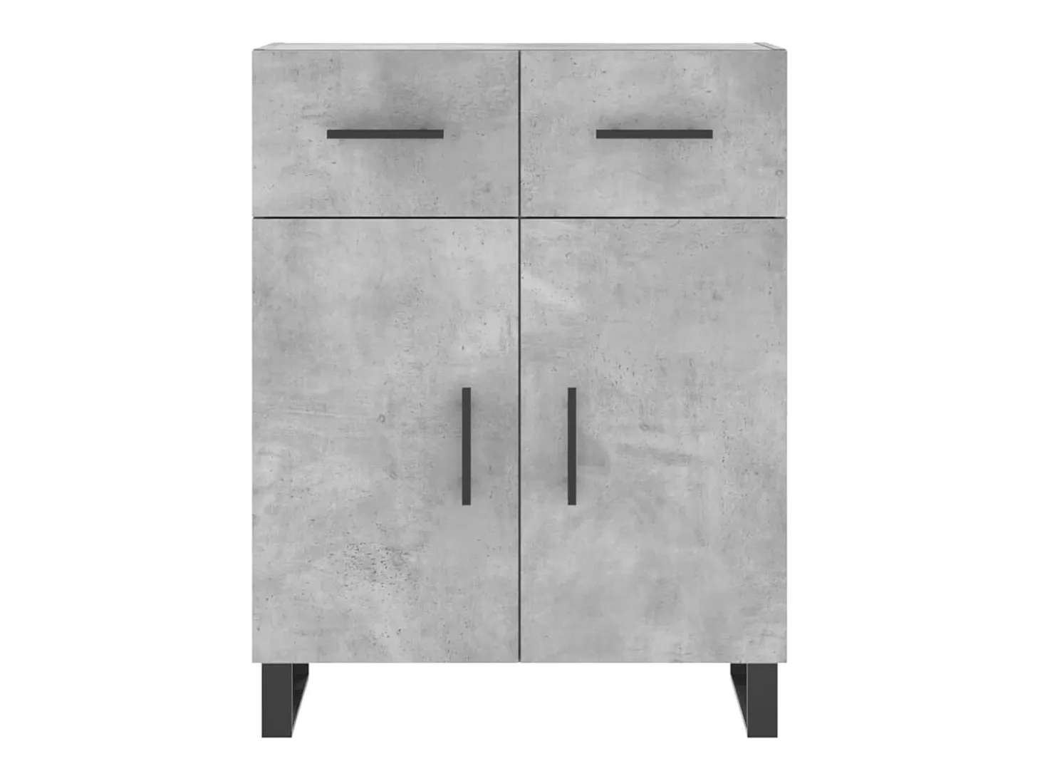 Aparador gris hormigón 69,5x34x90 cm madera de ingeniería