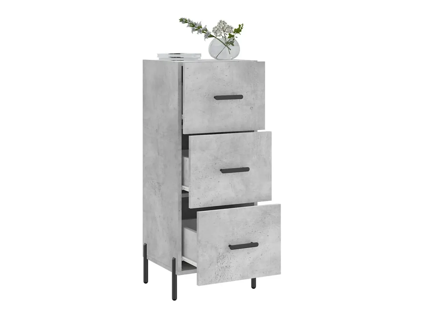 Aparador Gris Hormigón 34,5x34x90 cm Madera de Ingeniería