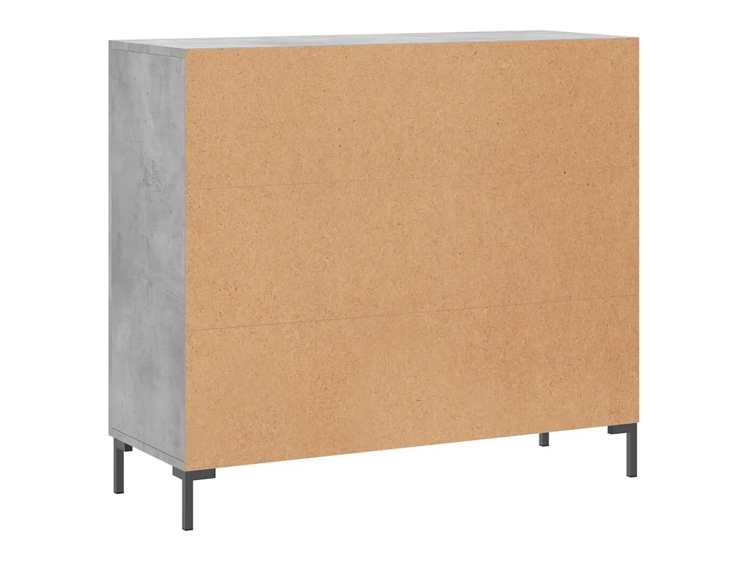Aparador gris hormigón 90x34x80 cm madera de ingeniería