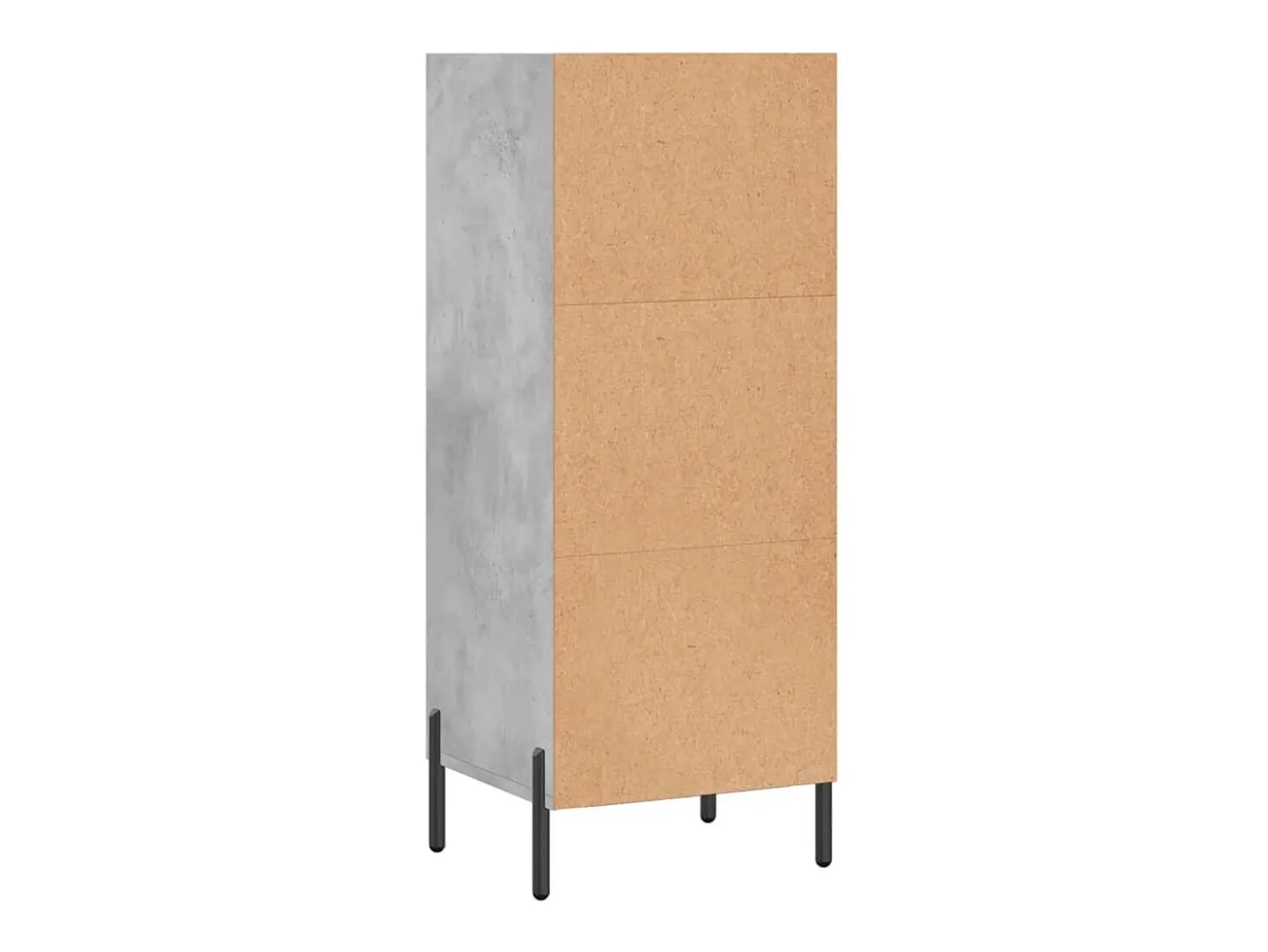 Aparador gris hormigón 34,5x32,5x90 cm madera de ingeniería