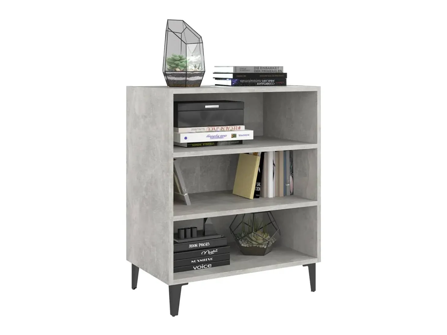 Aparador gris hormigón 57x35x70 cm madera de ingeniería