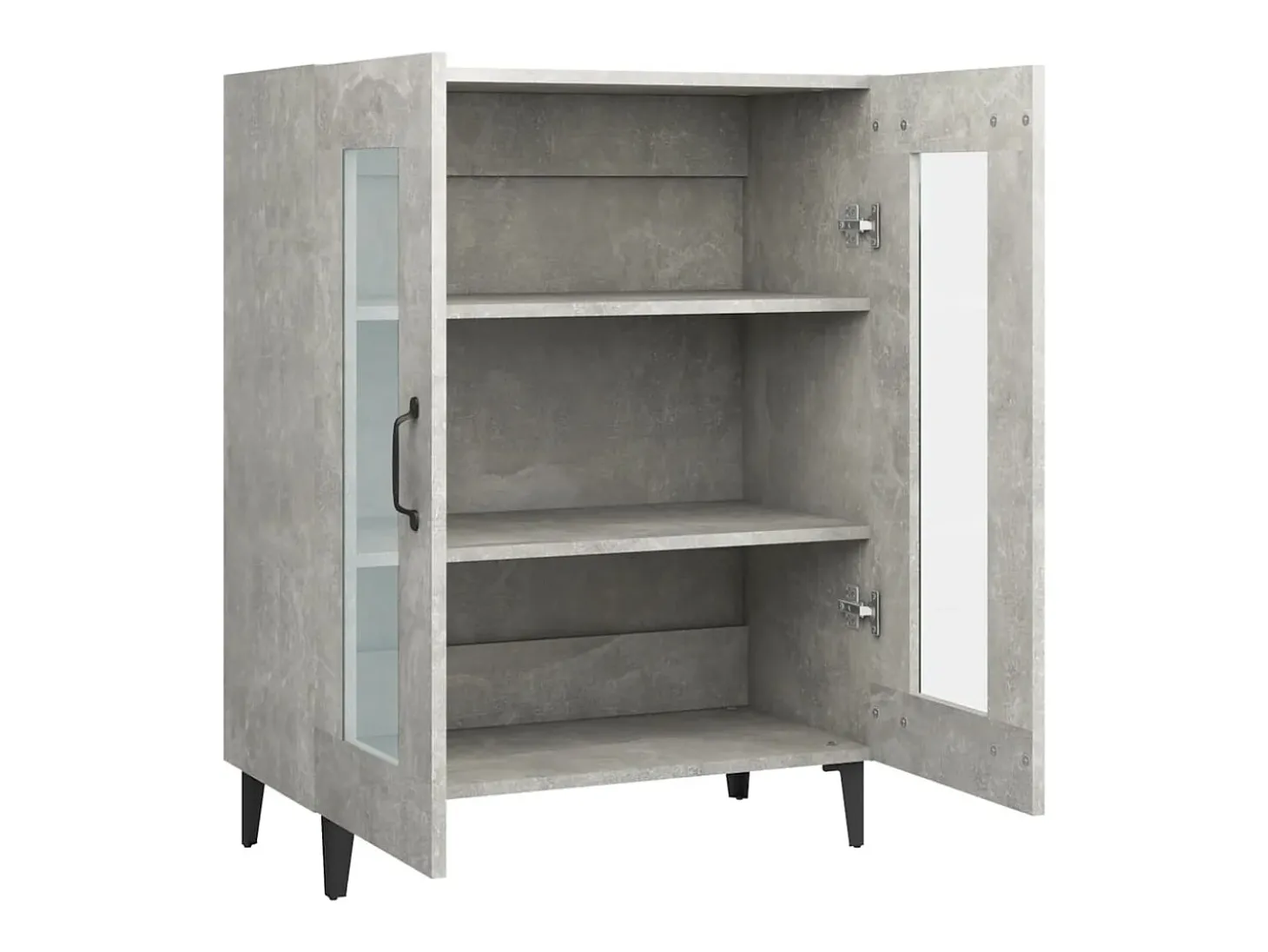 Aparador gris hormigón 69,5x34x90 cm madera de ingeniería