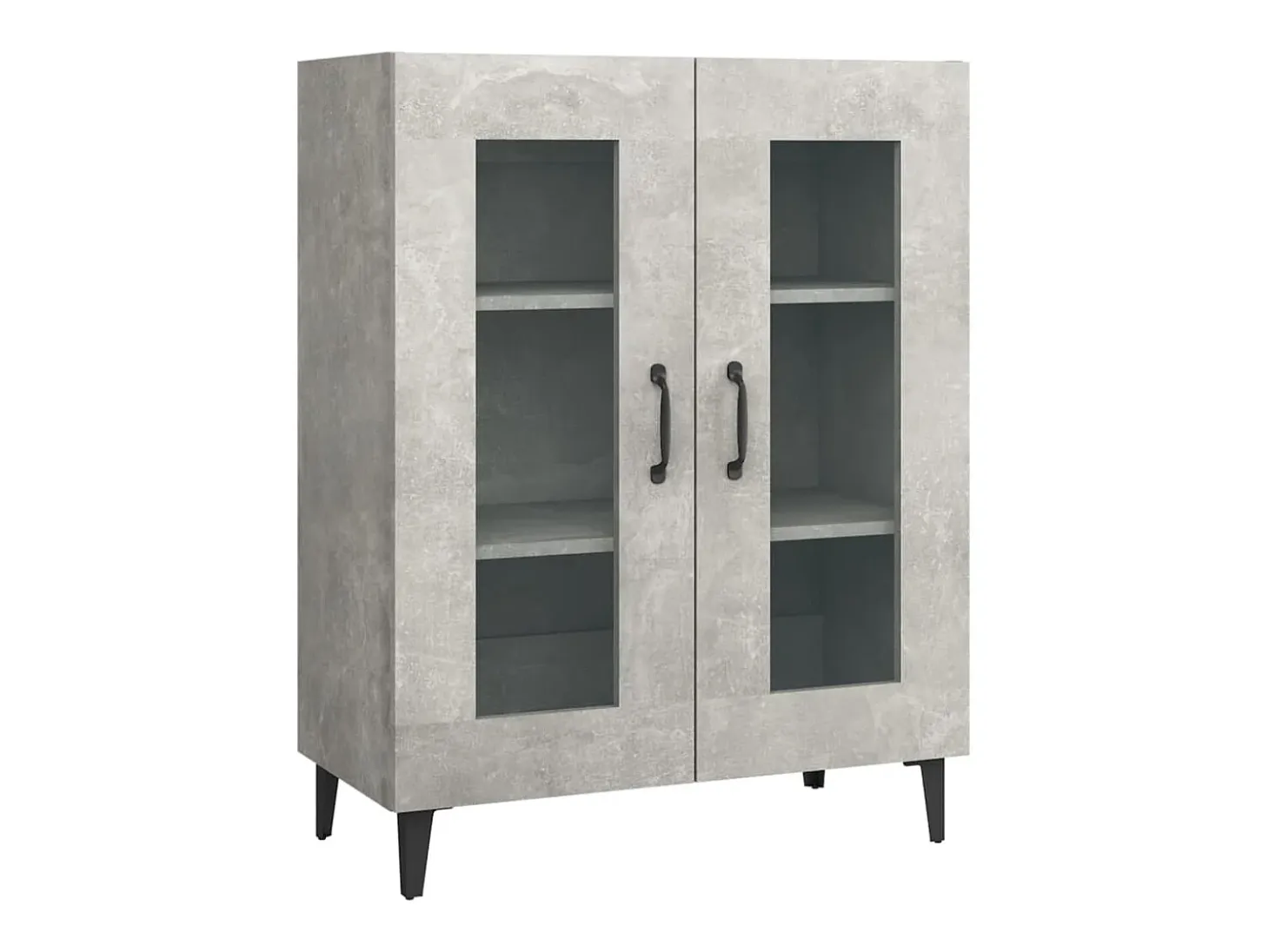 Aparador gris hormigón 69,5x34x90 cm madera de ingeniería