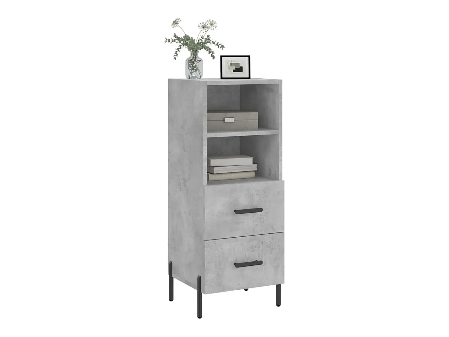 Aparador Gris Hormigón 34,5x34x90 cm Madera de Ingeniería