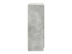 Aparador gris hormigón 80x35x99 cm madera de ingeniería
