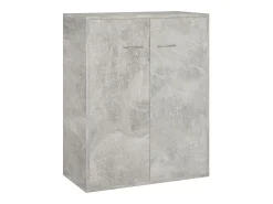 Aparador Gris Hormigón 60x30x75 cm Madera de Ingeniería