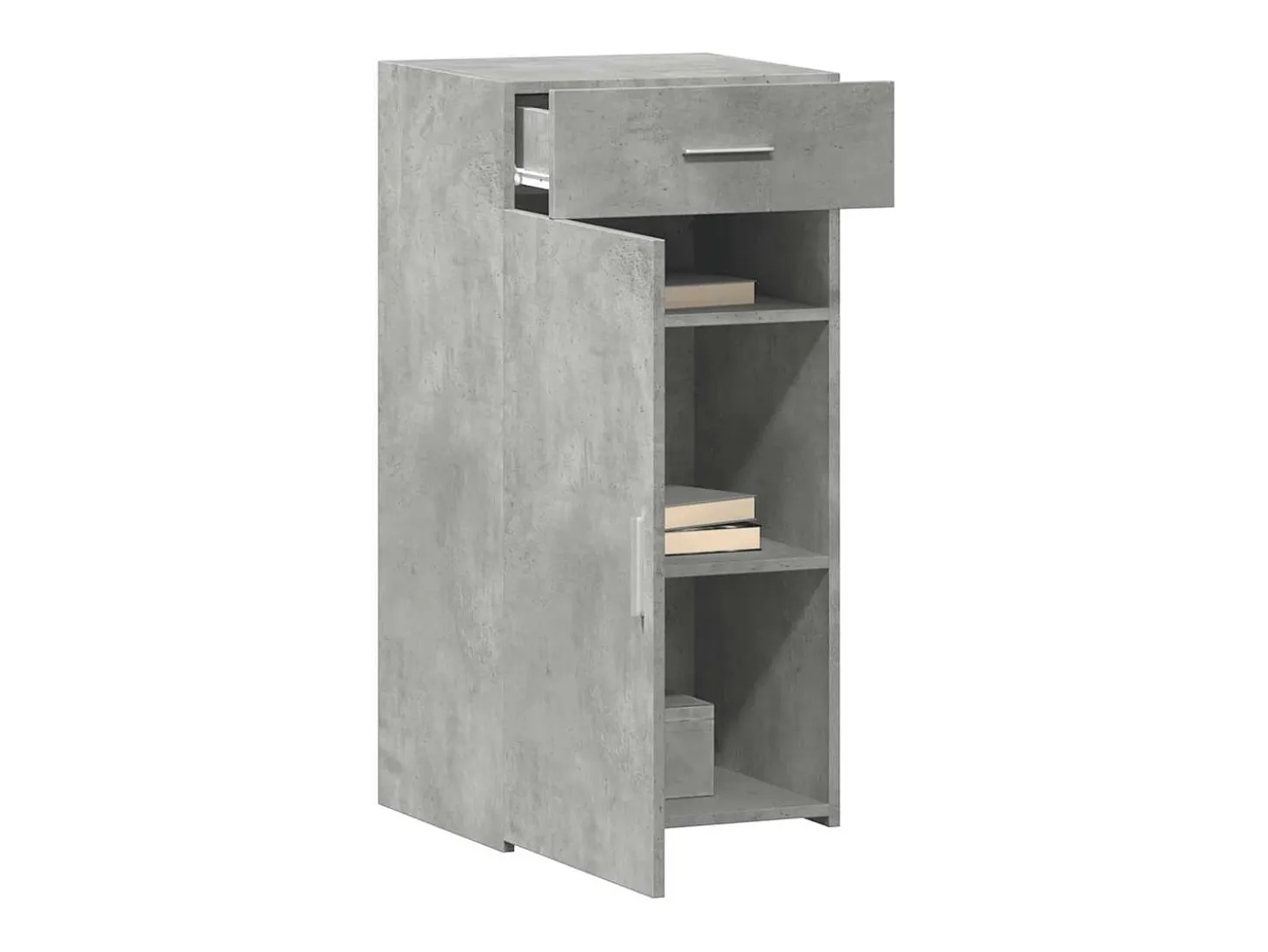Aparador gris hormigón 45x42,5x93 cm madera de ingeniería