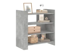 Aparador gris hormigón 73,5x35x75 cm madera de ingeniería
