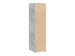 Aparador gris hormigón 30x41x124 cm madera de ingeniería