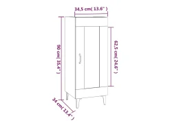 Aparador Gris Hormigón 34,5x34x90 cm Madera de Ingeniería