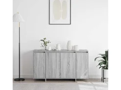 Aparador Gris Sonoma Madera de Ingeniería Gris 135 x 41 x 75 cm