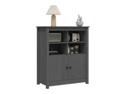 Aparador Gris 83x41,5x100 cm Madera Maciza de Pino
