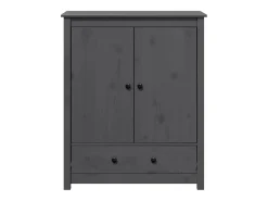 Aparador Gris 83x41,5x100 cm Madera Maciza de Pino