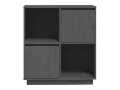 Aparador Gris 74x35x80 cm Madera Maciza de Pino