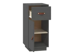 Aparador Gris 34x40x75 cm Madera Maciza de Pino