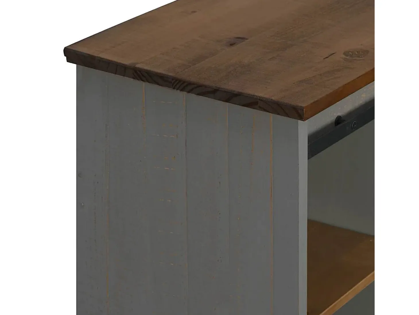 Aparador HALDEN con puerta corredera gris 80x40x80 cm