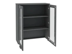 Aparador HAMAR Gris Oscuro 85x35x100 cm Madera de Pino