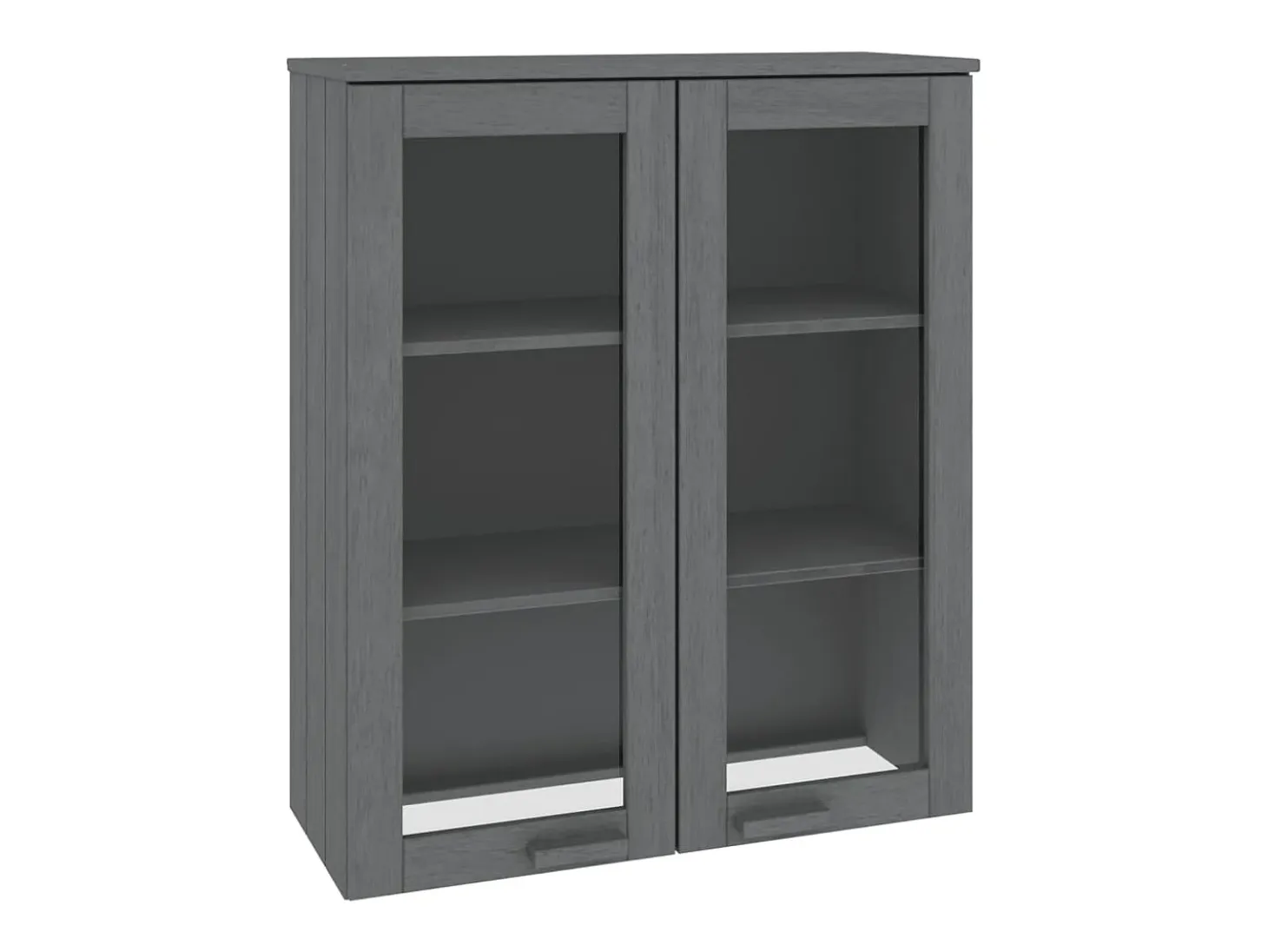 Aparador HAMAR Gris Oscuro 85x35x100 cm Madera de Pino