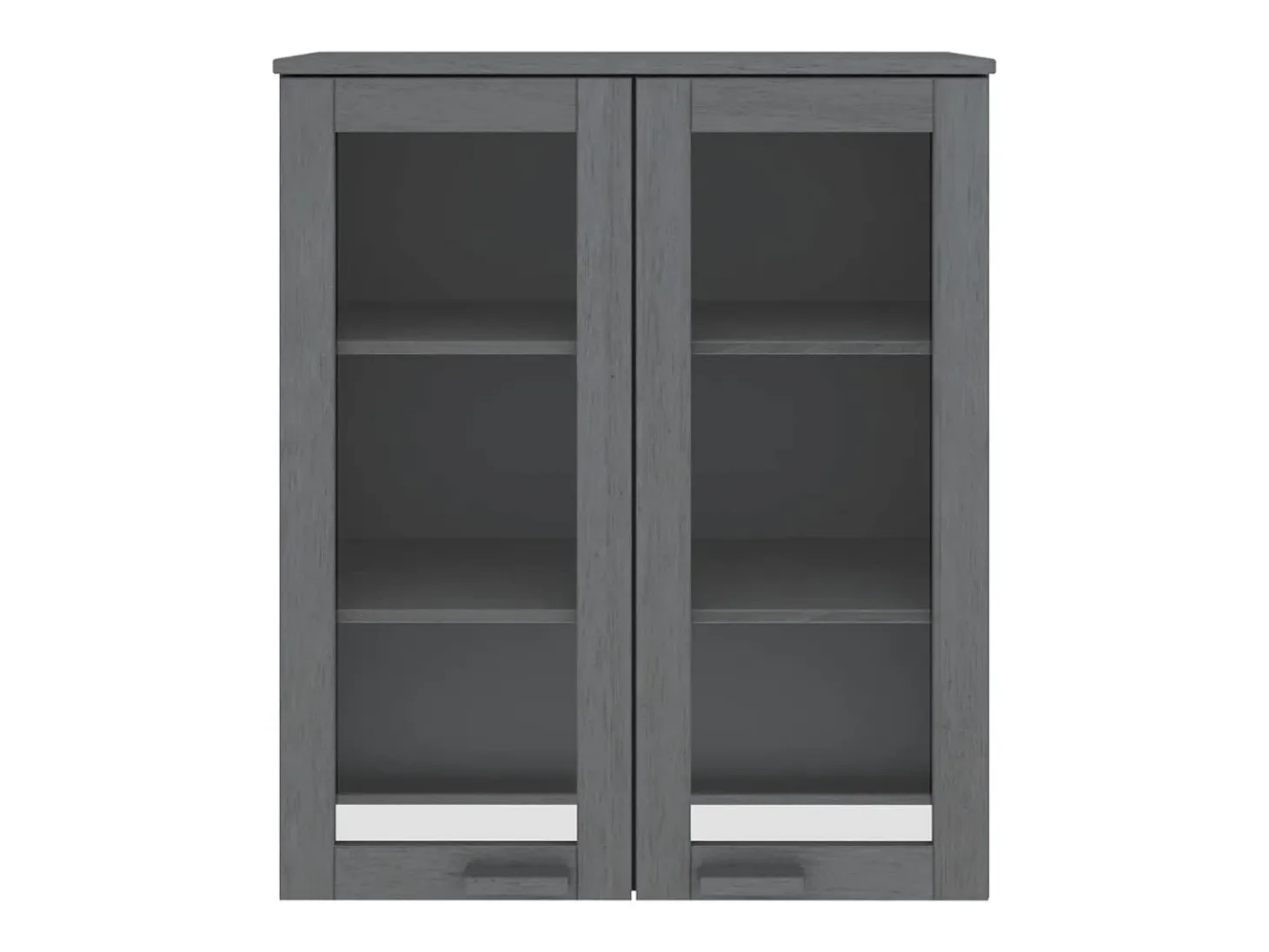 Aparador HAMAR Gris Oscuro 85x35x100 cm Madera de Pino