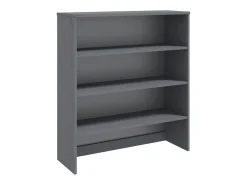 Aparador HAMAR Gris Oscuro 90x30x100 cm Madera de Pino