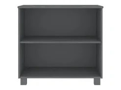 Aparador HAMAR Gris Oscuro 85x35x80 cm Madera Maciza de Pino